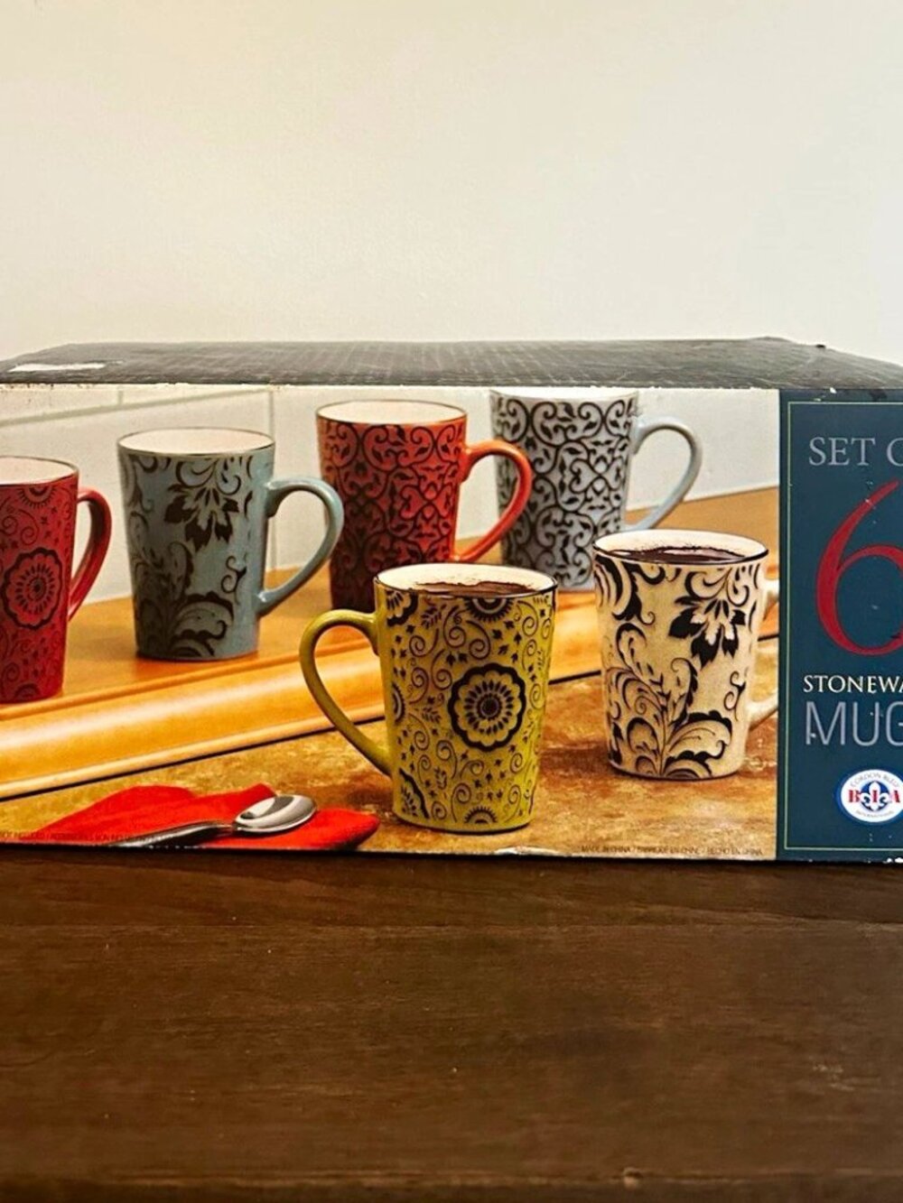 Tabletops Unlimited Cordon Bleu 6pc Stoneware Mugs